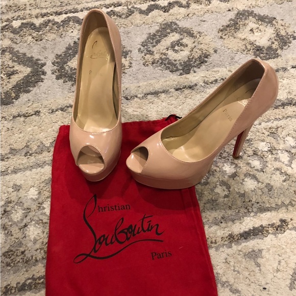 Christian louboutin Nude Platform Peep Toe Pumps - Picture 4 of 15